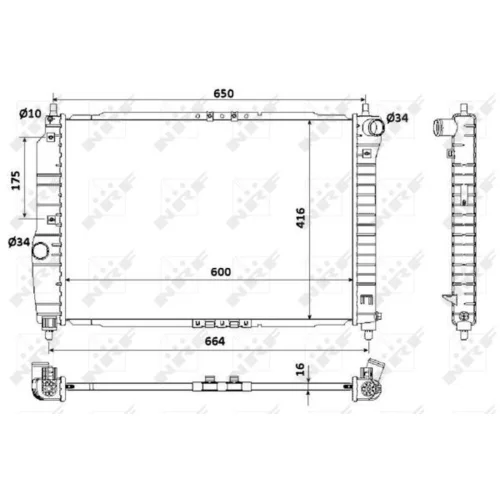 Chladič motora 53902A /NRF/