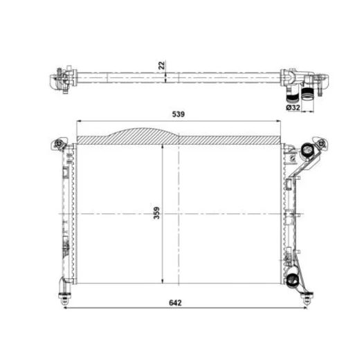 Chladič motora 53969 /NRF/ - obr. 4