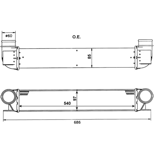 Chladič plniaceho vzduchu 30129 /NRF/ - obr. 3