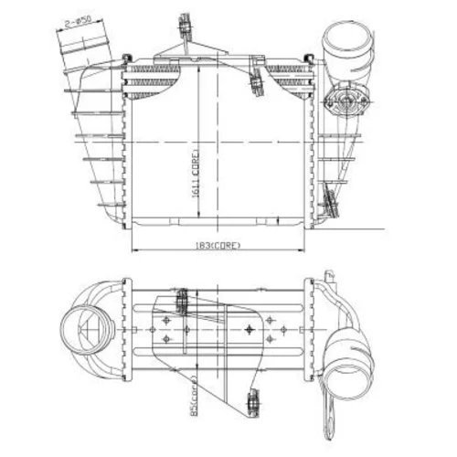 Chladič plniaceho vzduchu 309073 /NRF/ - obr. 4