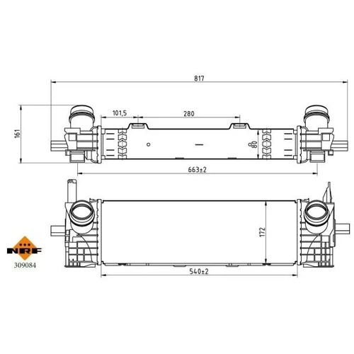 Chladič plniaceho vzduchu 309084 /NRF/ - obr. 4