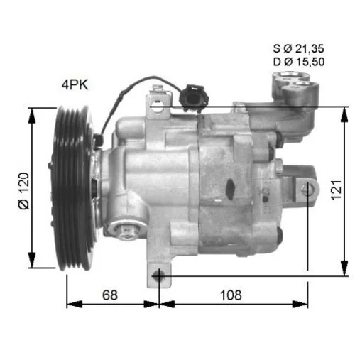 Kompresor klimatizácie 32461G /NRF/ - obr. 2
