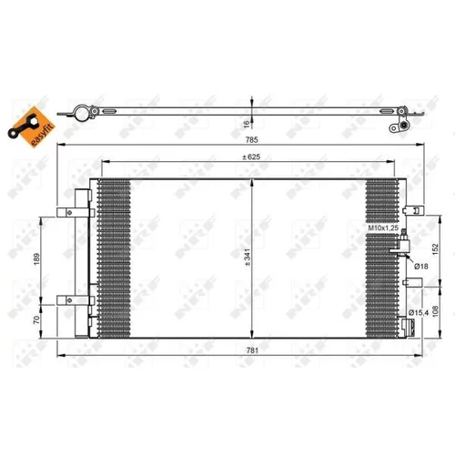 Kondenzátor klimatizácie 350046 /NRF/ - obr. 5