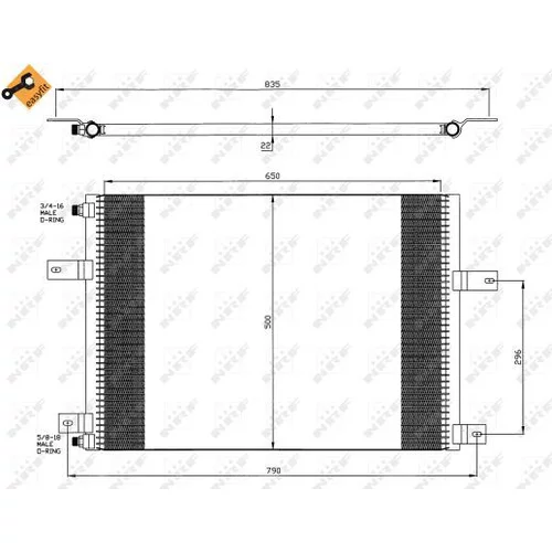 Kondenzátor klimatizácie 35638 /NRF/ - obr. 4