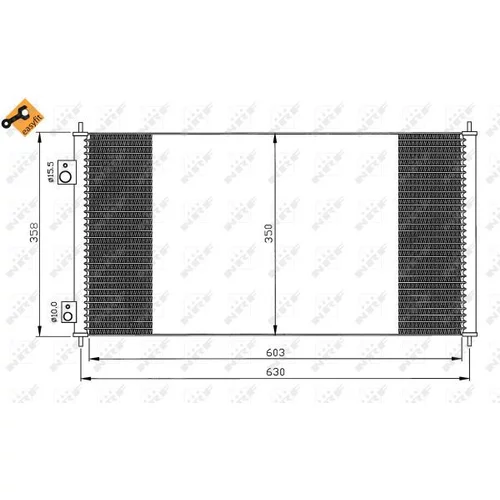 Kondenzátor klimatizácie 35663 /NRF/ - obr. 3