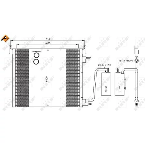 Kondenzátor klimatizácie 35741 /NRF/ - obr. 5