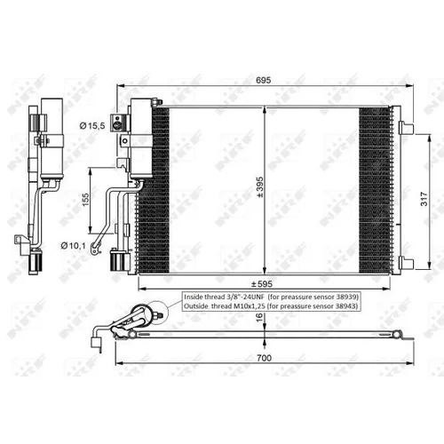 Kondenzátor klimatizácie 35974 /NRF/ - obr. 4