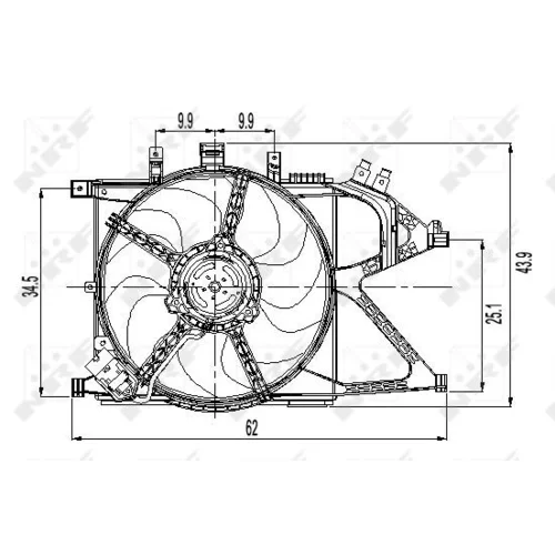 Ventilátor chladenia motora 470030 /NRF/ - obr. 1