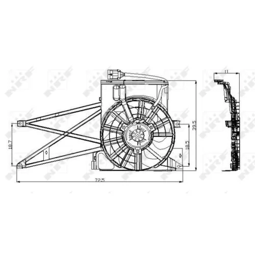 Ventilátor chladenia motora 47013 /NRF/ - obr. 1