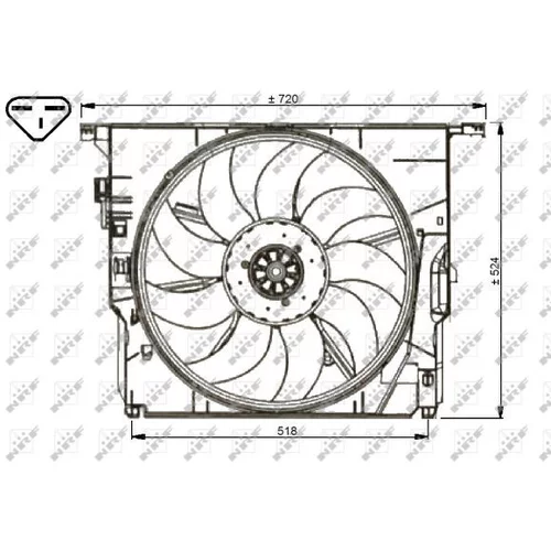 Ventilátor chladenia motora 47739 /NRF/ - obr. 2