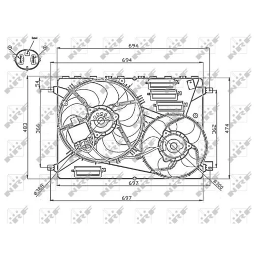 Ventilátor chladenia motora 47754 /NRF/ - obr. 4