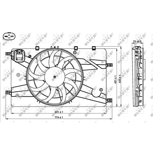 Ventilátor chladenia motora 47757 /NRF/ - obr. 4