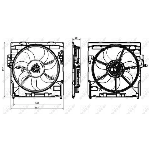Ventilátor chladenia motora 47864 /NRF/ - obr. 1