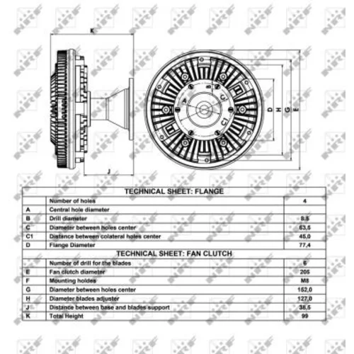 Spojka ventilátora chladenia 49043 /NRF/ - obr. 4