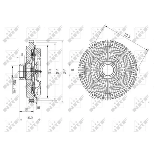 Spojka ventilátora chladenia 49593 /NRF/ - obr. 1
