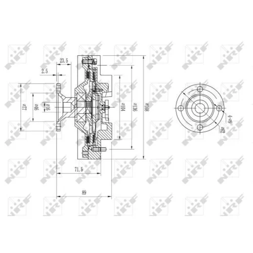 Spojka ventilátora chladenia 49598 /NRF/ - obr. 4