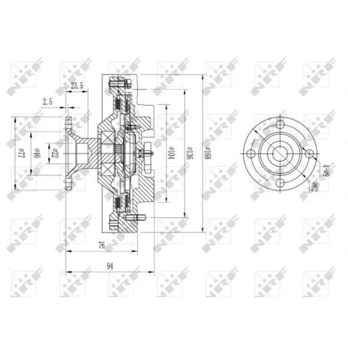 Spojka ventilátora chladenia 49621 /NRF/ - obr. 4