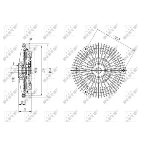 Spojka ventilátora chladenia 49649 /NRF/ - obr. 4