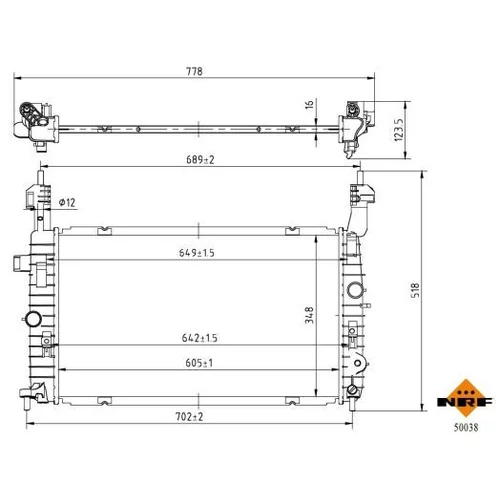 Chladič motora 50038 /NRF/ - obr. 4