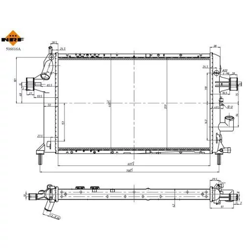 Chladič motora 506616A /NRF/ - obr. 4
