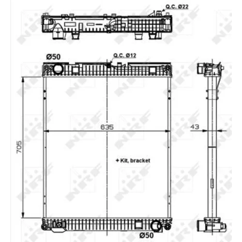 Chladič motora 509872 /NRF/ - obr. 4