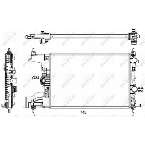 Chladič motora 53142 /NRF/ - obr. 1
