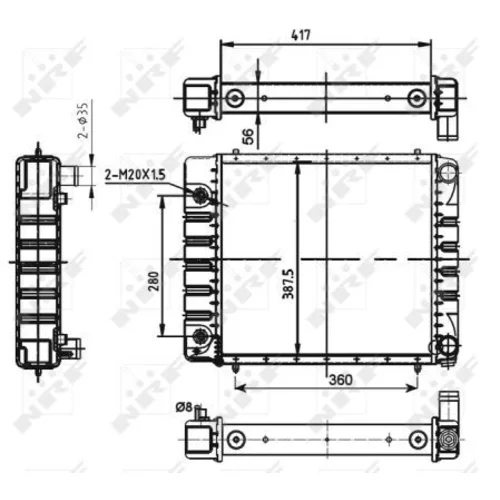 Chladič motora 53149 /NRF/ - obr. 4