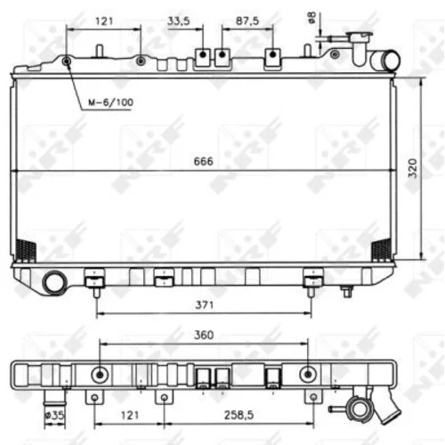 Chladič motora 536864 /NRF/ - obr. 4
