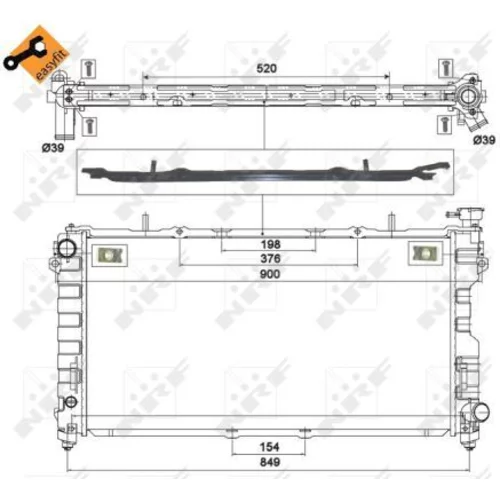 Chladič motora 58264 /NRF/ - obr. 2