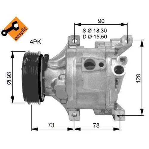 Kompresor klimatizácie 32686G /NRF/ - obr. 5