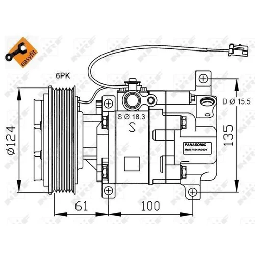 Kompresor klimatizácie 32820G /NRF/ - obr. 3