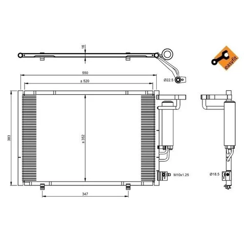 Kondenzátor klimatizácie 350395 /NRF/ - obr. 5