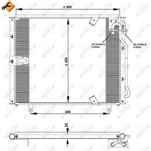 Kondenzátor klimatizácie 35132 /NRF/ - obr. 5