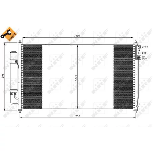 Kondenzátor klimatizácie 35878 /NRF/ - obr. 5