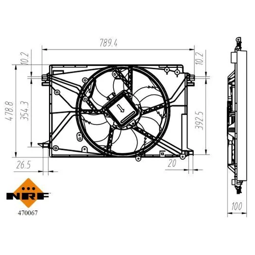 Ventilátor chladenia motora 470067 /NRF/ - obr. 4