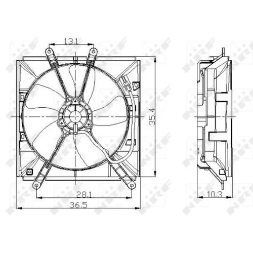 Ventilátor chladenia motora 47016 /NRF/ - obr. 1