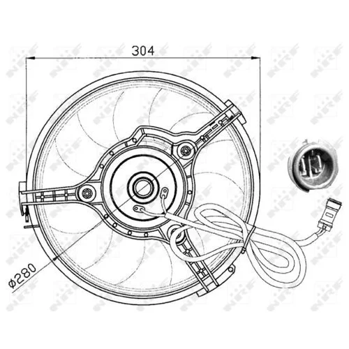 Ventilátor chladenia motora 47023 /NRF/ - obr. 2