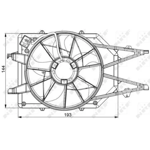 Ventilátor chladenia motora 47034 /NRF/ - obr. 1