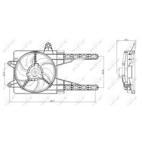 Ventilátor chladenia motora 47247 /NRF/ - obr. 1