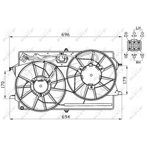 Ventilátor chladenia motora 47453 /NRF/ - obr. 2