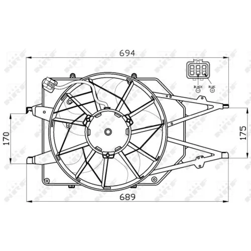 Ventilátor chladenia motora 47465 /NRF/ - obr. 2