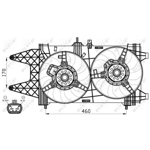 Ventilátor chladenia motora 47542 /NRF/ - obr. 2