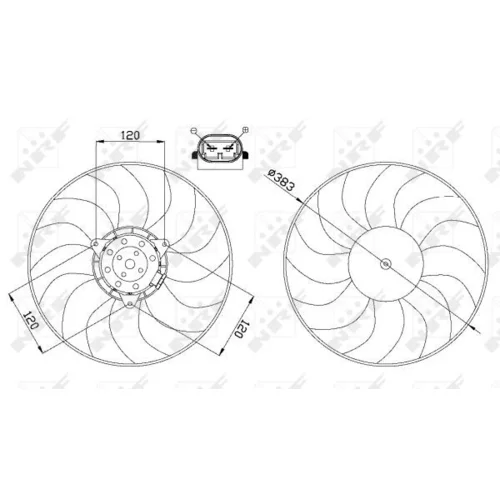 Ventilátor chladenia motora 47666 /NRF/ - obr. 1