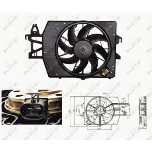 Ventilátor chladenia motora NRF 47682