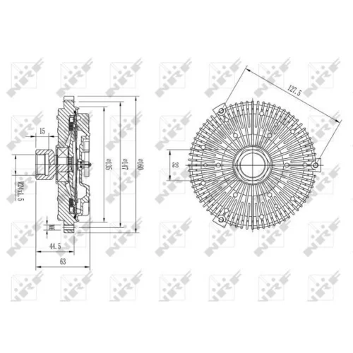 Spojka ventilátora chladenia 49605 /NRF/ - obr. 4