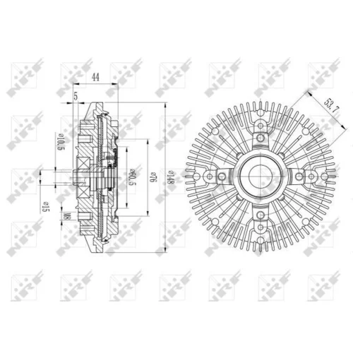 Spojka ventilátora chladenia 49623 /NRF/ - obr. 4