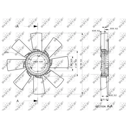 Koleso ventilátora chladenia motora 49859 /NRF/ - obr. 1