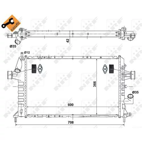 Chladič motora 506616 /NRF/ - obr. 3
