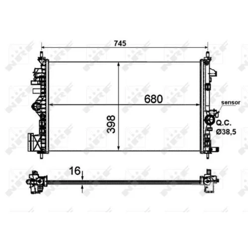 Chladič motora 53773 /NRF/ - obr. 4