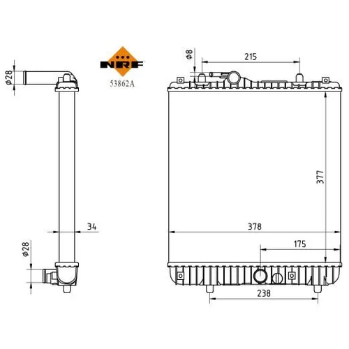 Chladič motora 53862A /NRF/ - obr. 4